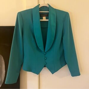 Vintage 90s teal blazer size small